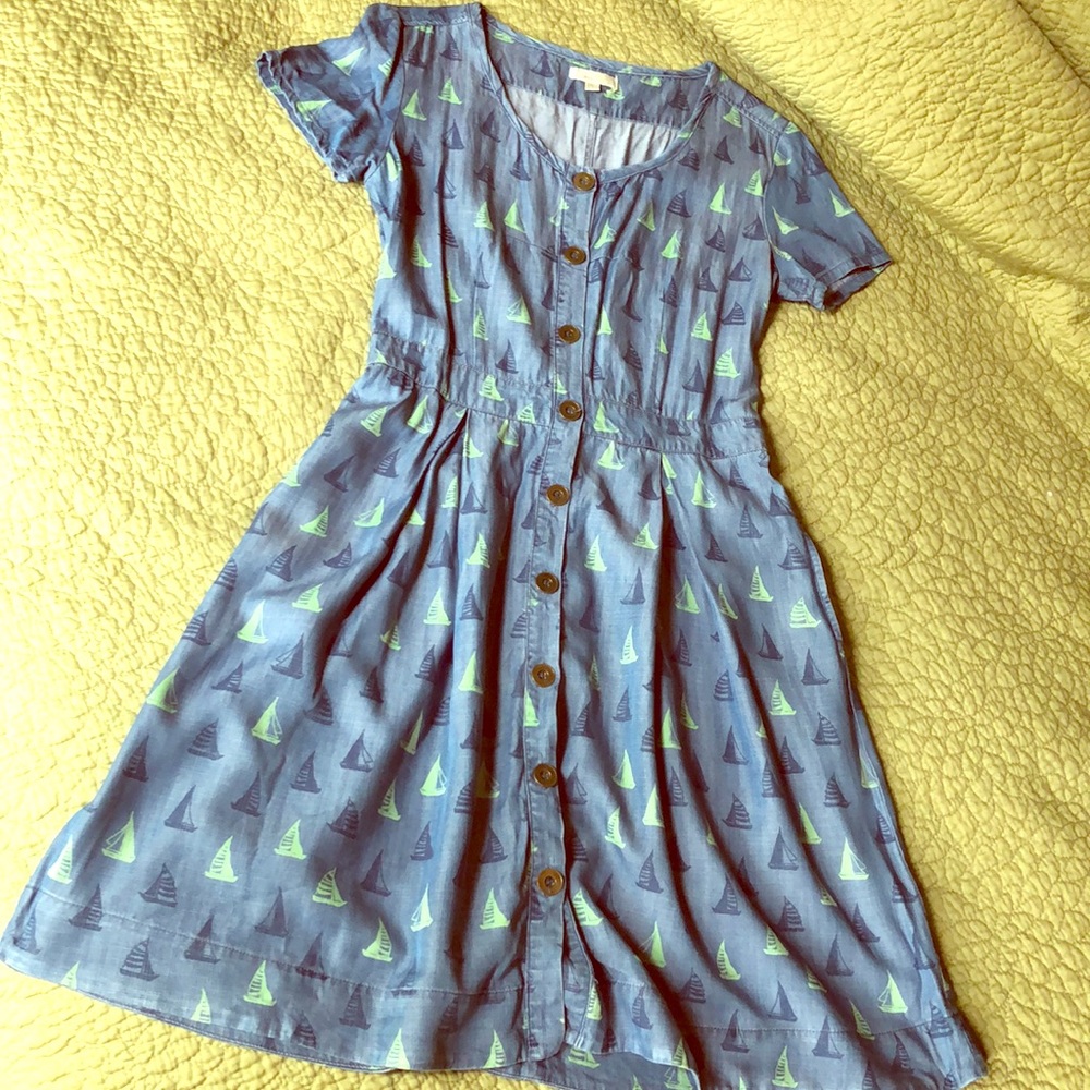 Anthropologie Porridge sailboats dress EUC